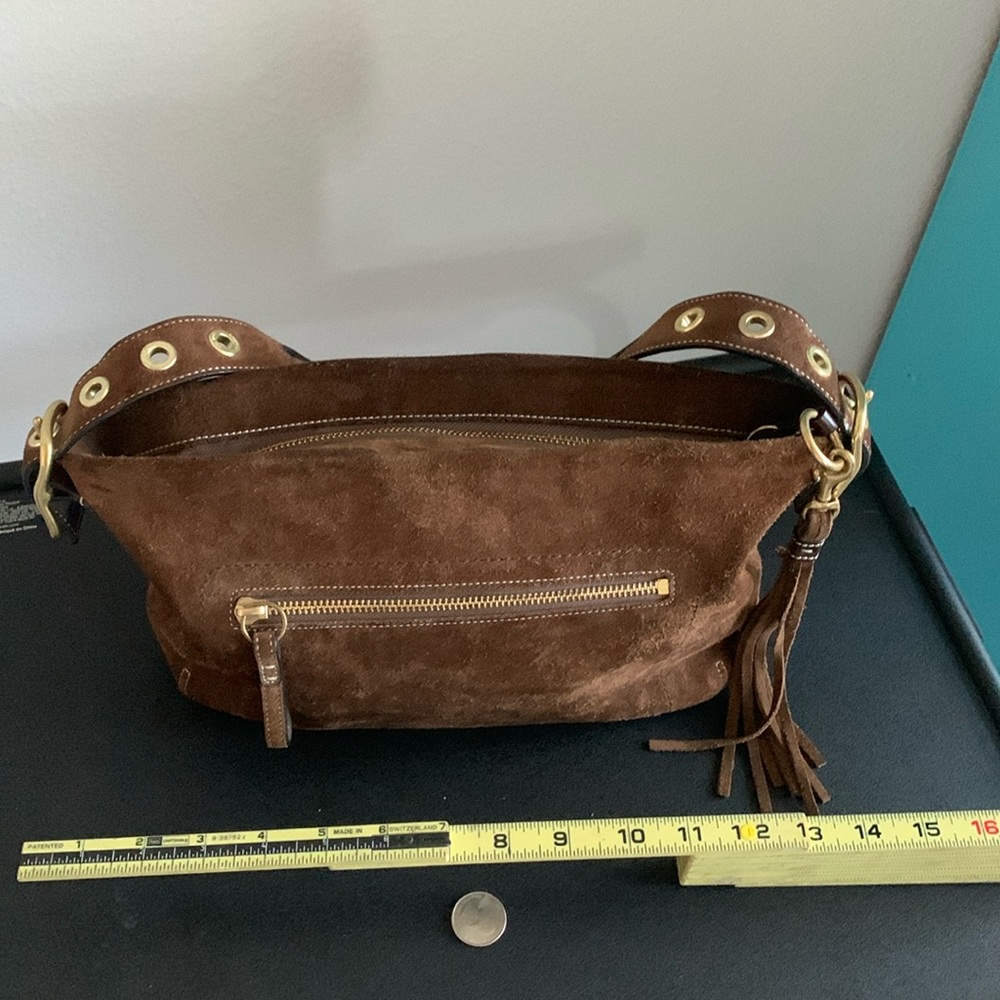 Beautiful brown suede coach bag
